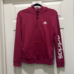 Adidas Women’s Pink Zip-up Hoodie S